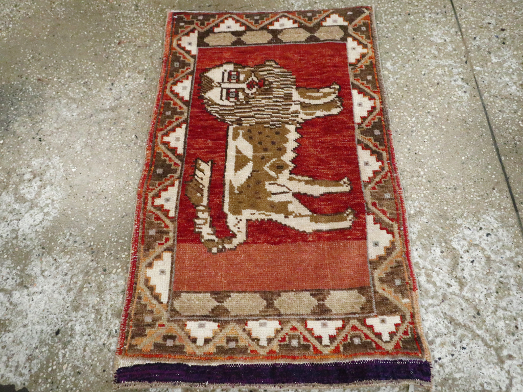 Vintage Turkish Anatolian Pictorial Rug (Pair: 2 of 2), No.29350 - Galerie Shabab