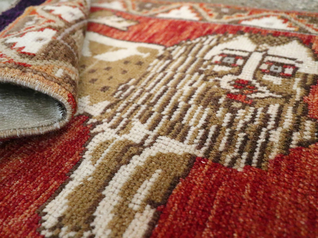 Vintage Turkish Anatolian Pictorial Rug (Pair: 2 of 2), No.29350 - Galerie Shabab