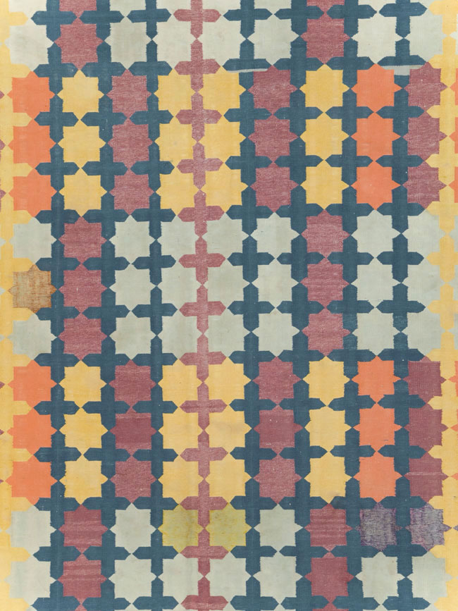 Vintage Indian Dhurrie, No.29351 - Galerie Shabab