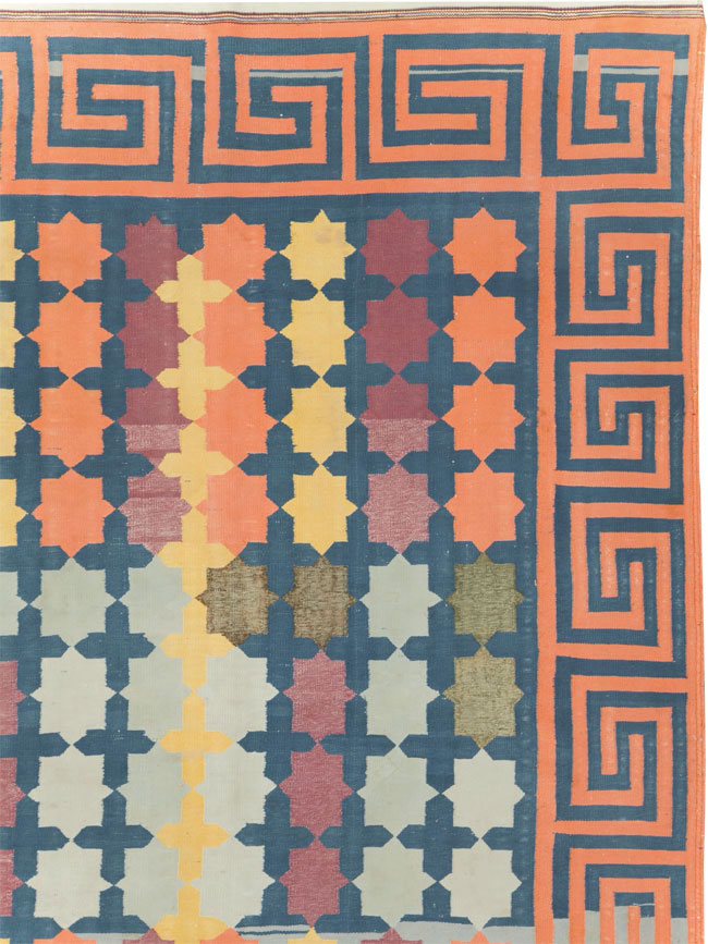 Vintage Indian Dhurrie, No.29351 - Galerie Shabab