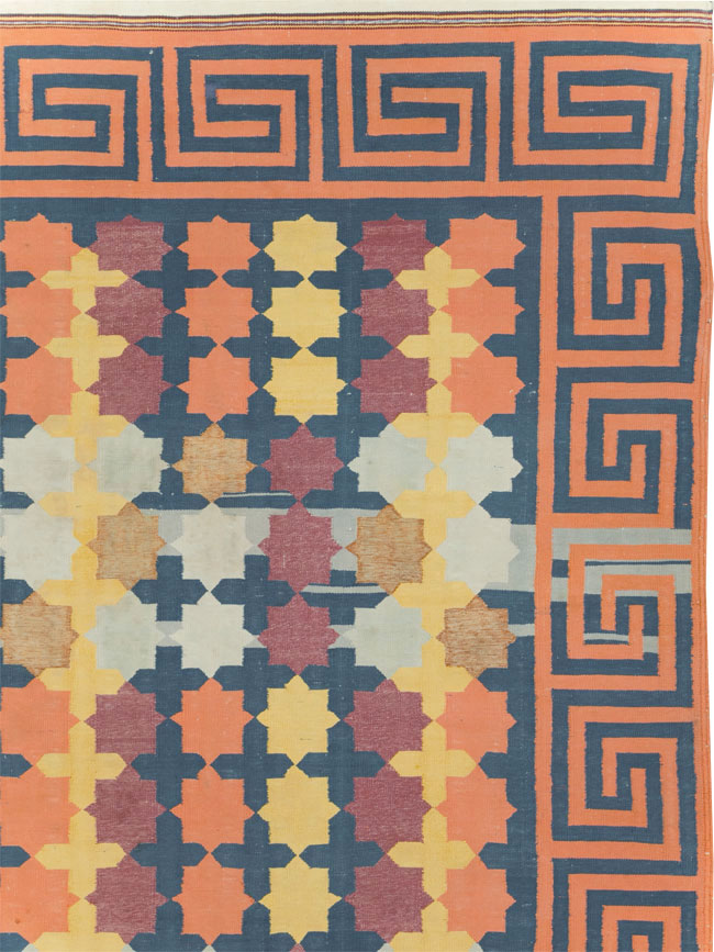 Vintage Indian Dhurrie, No.29351 - Galerie Shabab