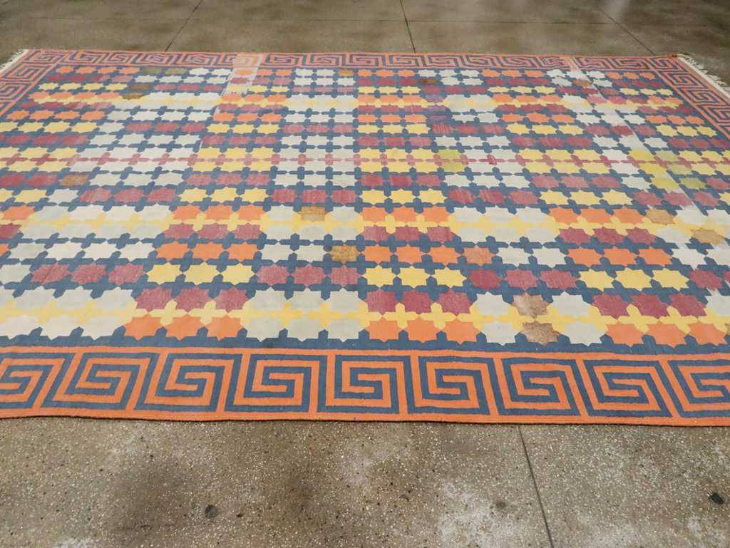 Vintage Indian Dhurrie, No.29351 - Galerie Shabab