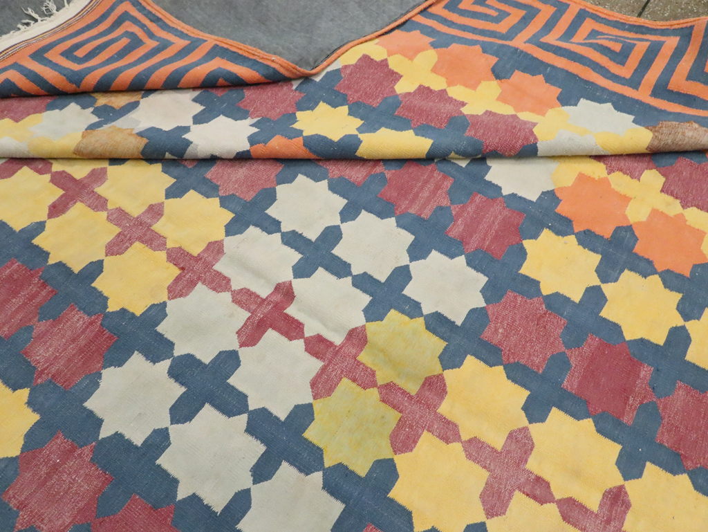 Vintage Indian Dhurrie, No.29351 - Galerie Shabab