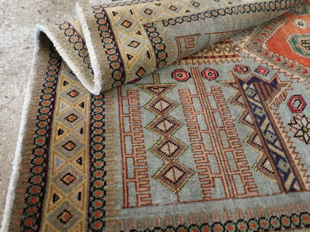 Vintage Persian Ardabil Throw Rug, No.29356 - Galerie Shabab