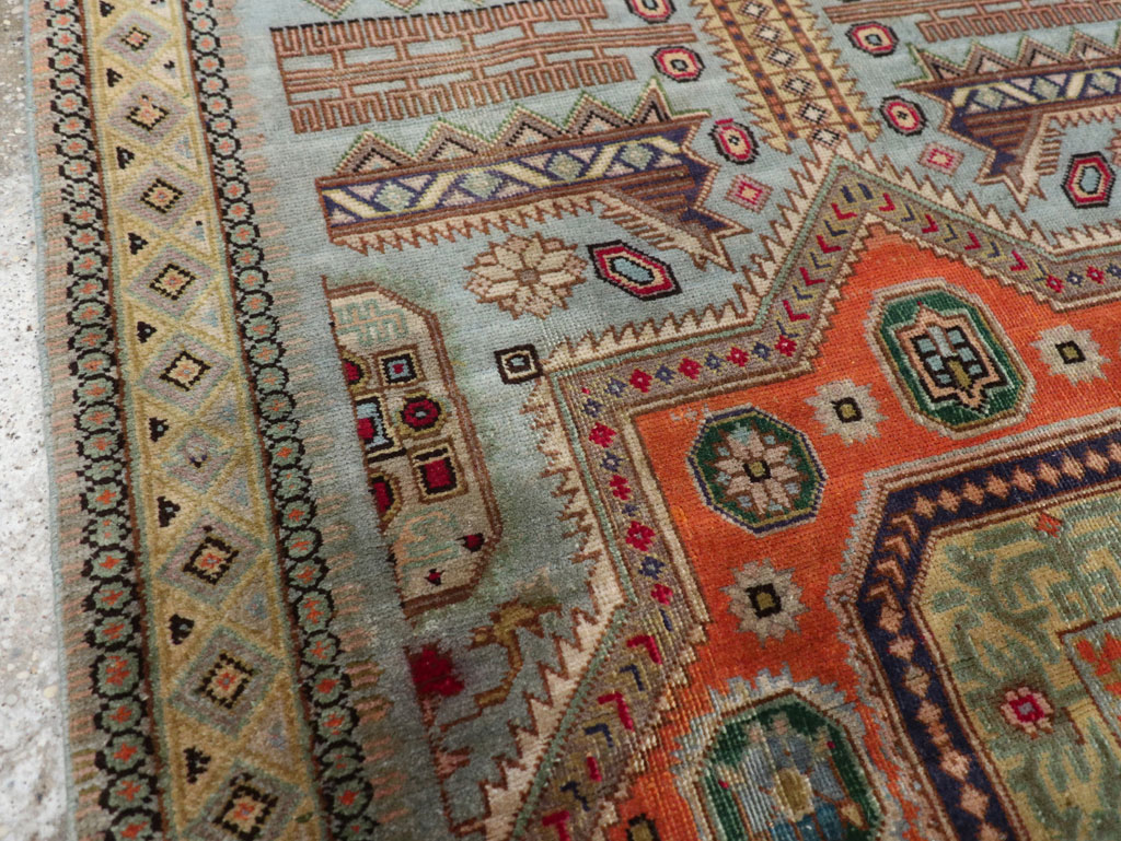 Vintage Persian Ardabil Throw Rug, No.29357 - Galerie Shabab