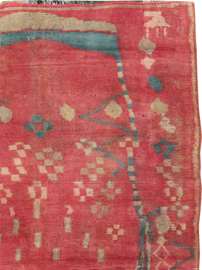 Vintage Persian Gabbeh Tribal Accent Rug, No.29359 - Galerie Shabab