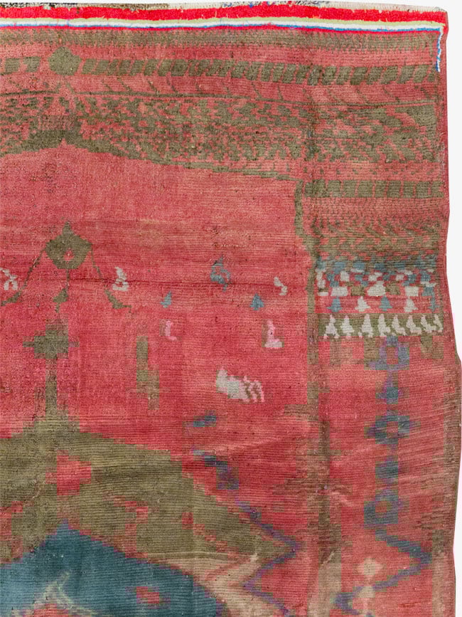 Vintage Persian Gabbeh Tribal Accent Rug, No.29359 - Galerie Shabab