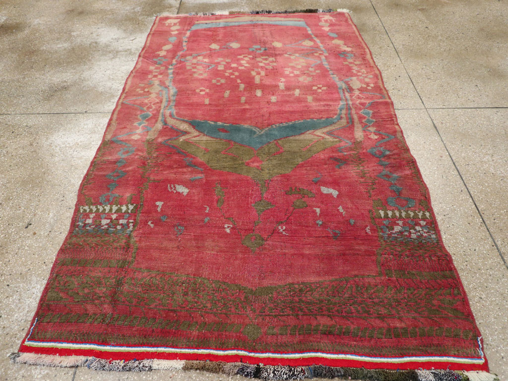 Vintage Persian Gabbeh Tribal Accent Rug, No.29359 - Galerie Shabab