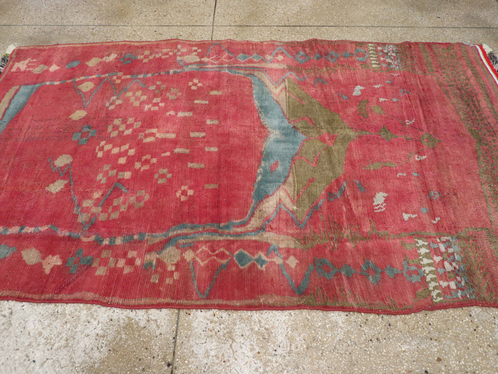Vintage Persian Gabbeh Tribal Accent Rug, No.29359 - Galerie Shabab