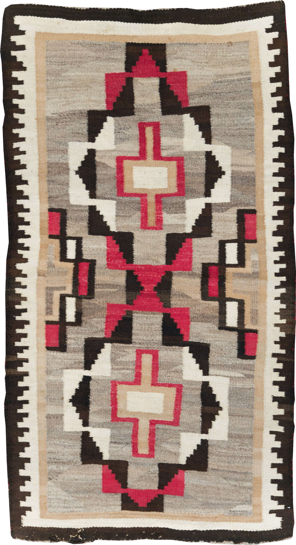 Vintage American Navajo Flatweave Rug, No.29377 - Galerie Shabab