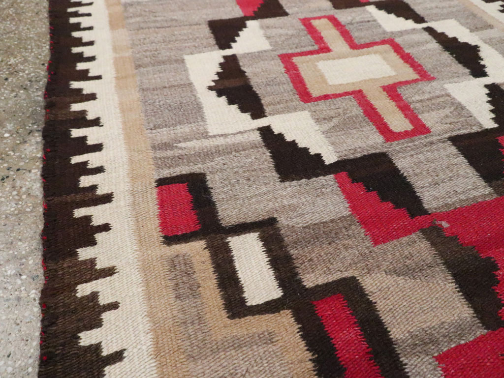 Vintage American Navajo Flatweave Rug, No.29377 - Galerie Shabab