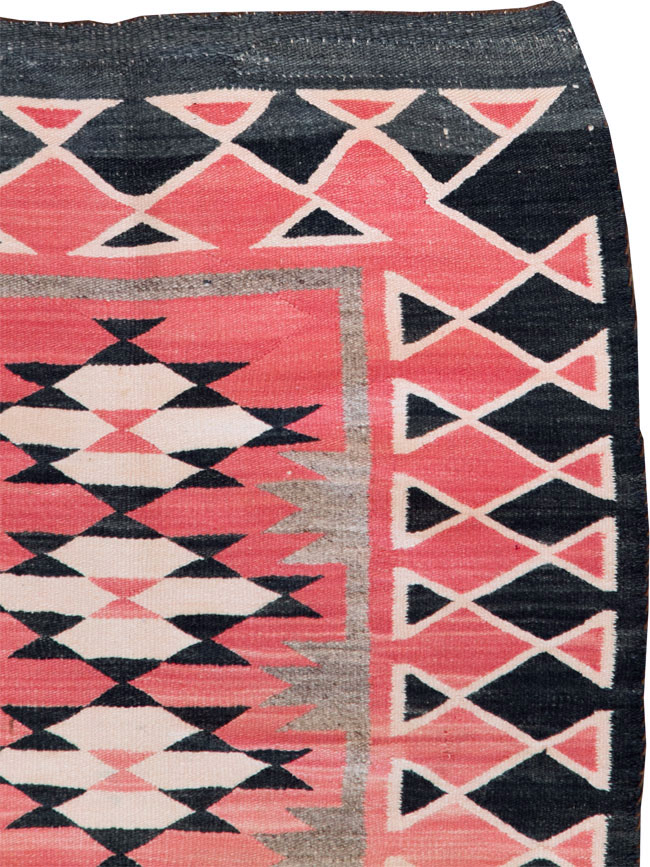 Vintage American Navajo Flatweave Rug, No.29378 - Galerie Shabab