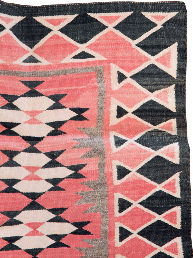 Vintage American Navajo Flatweave Rug, No.29378 - Galerie Shabab
