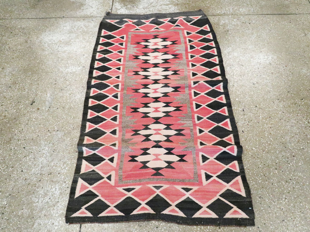 Vintage American Navajo Flatweave Rug, No.29378 - Galerie Shabab