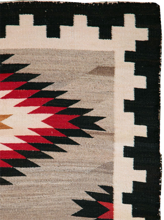 Vintage American Navajo Flatweave Rug, No.29379 - Galerie Shabab