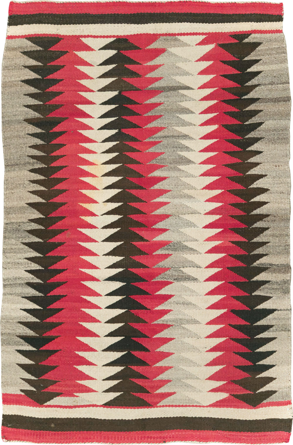 Vintage American Navajo Flatweave Rug, No.29380 - Galerie Shabab