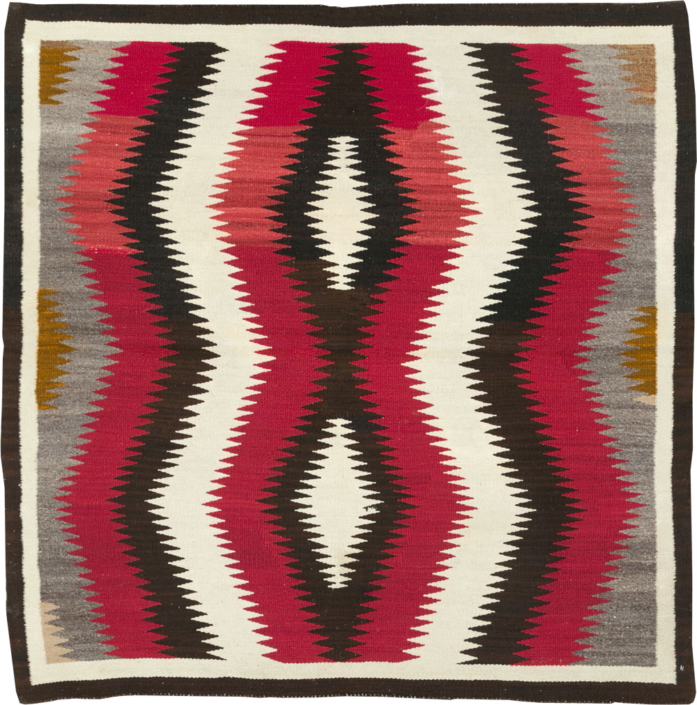 Vintage American Navajo Flatweave Rug, No.29387 - Galerie Shabab
