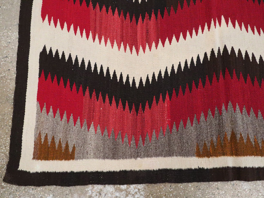Vintage American Navajo Flatweave Rug, No.29387 - Galerie Shabab