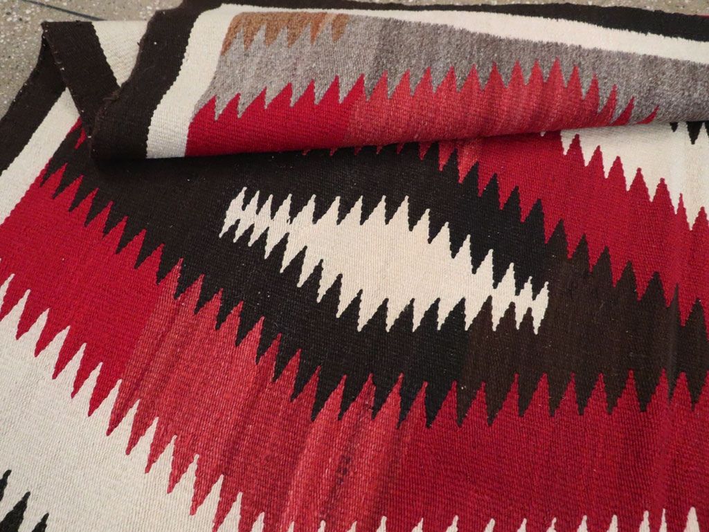 Vintage American Navajo Flatweave Rug, No.29387 - Galerie Shabab