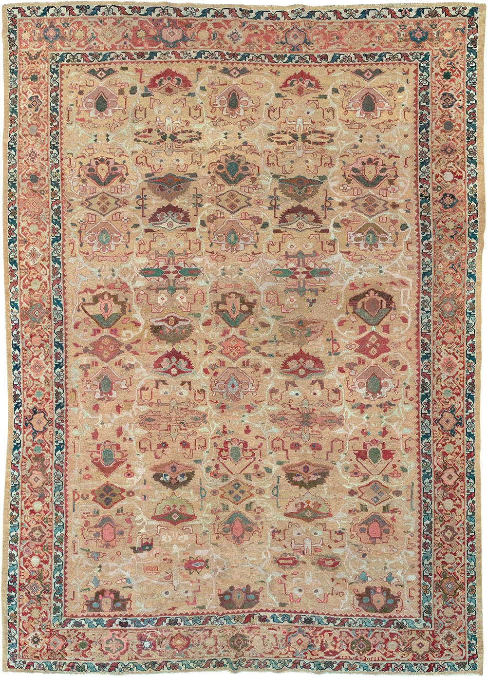 Antique Persian Mahal Room Size Carpet, No.29389 - Galerie Shabab