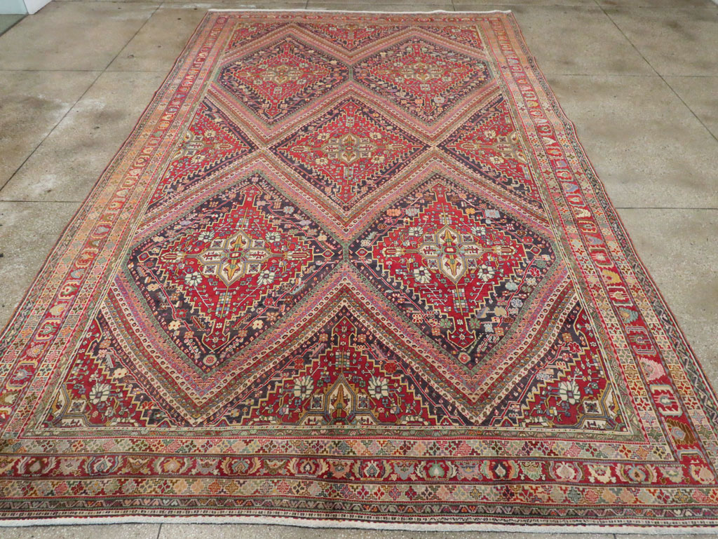 Large Vintage Persian Afshar Carpet, No.29390 - Galerie Shabab