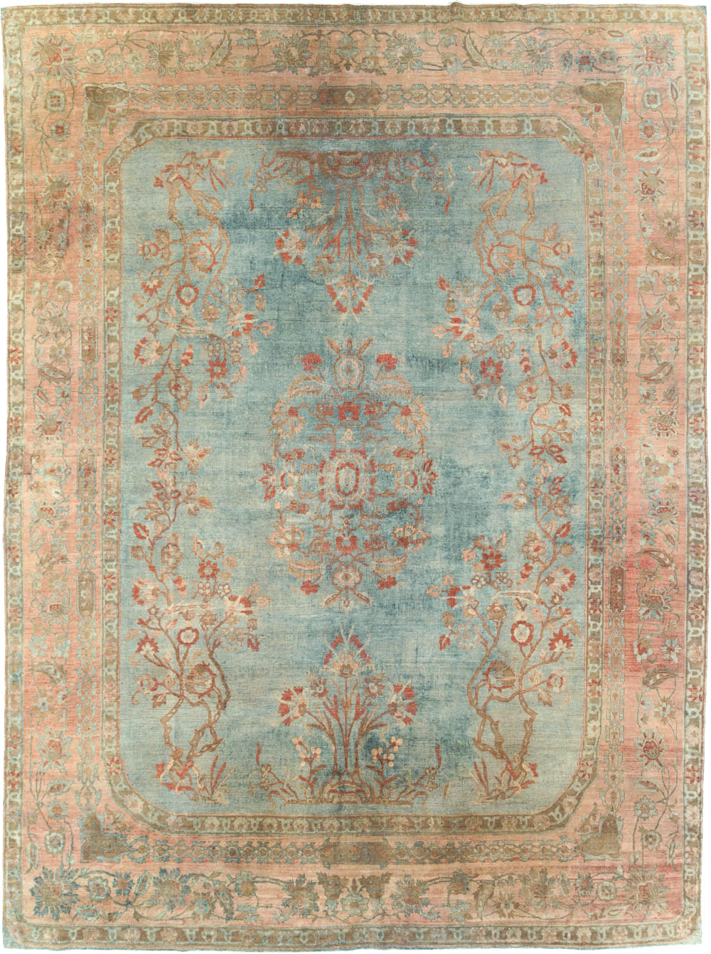 Antique Persian Sarouk Room Size Carpet, No.29396 - Galerie Shabab