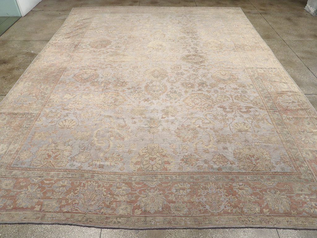Antique Turkish Oushak Large Carpet, No.29404 - Galerie Shabab