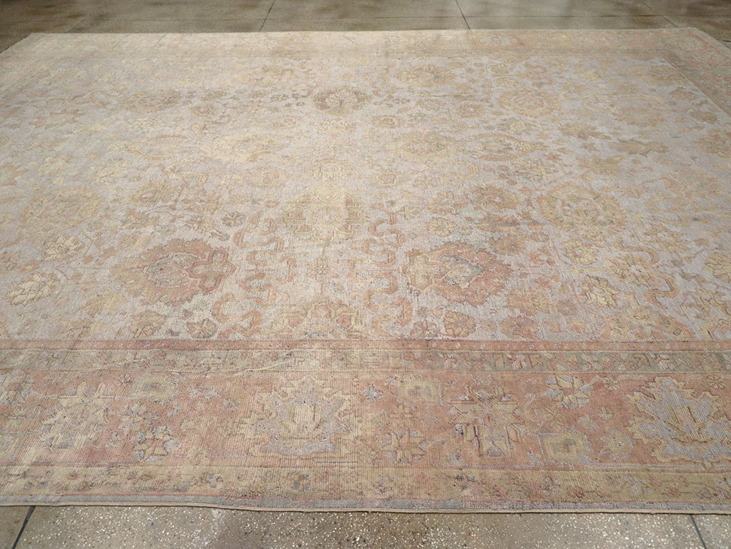 Antique Turkish Oushak Large Carpet, No.29404 - Galerie Shabab