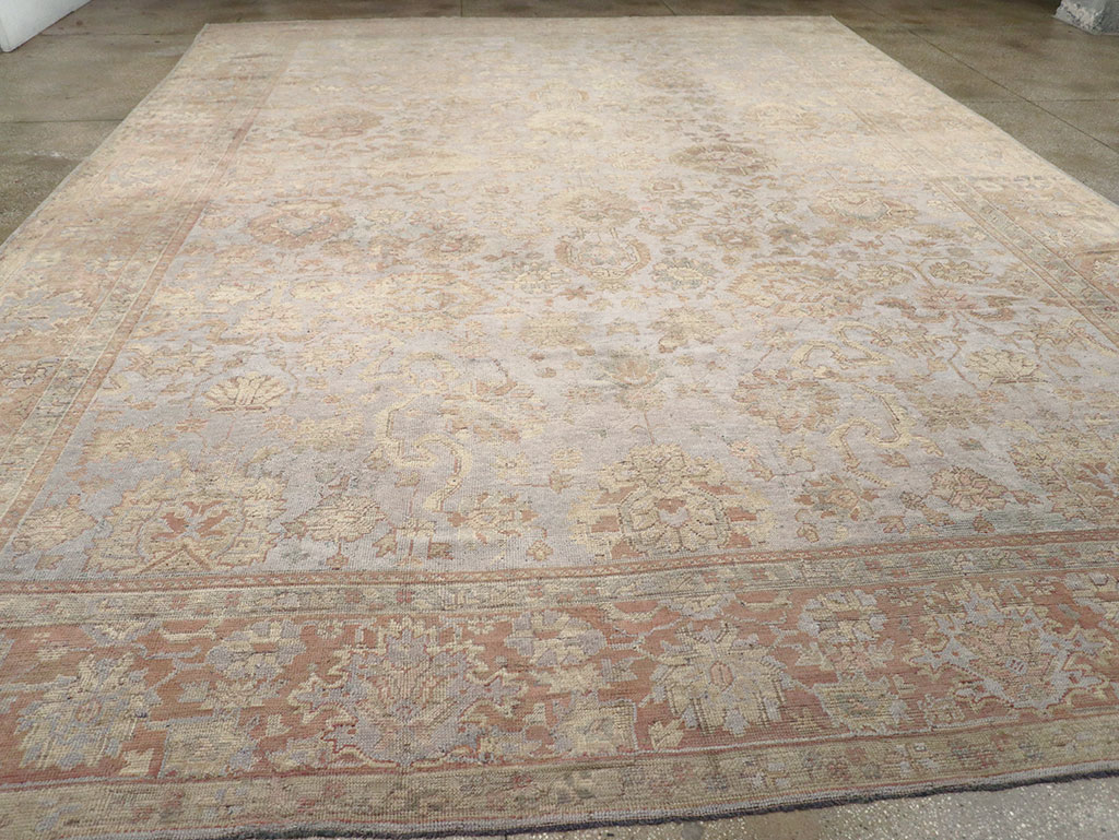 Antique Turkish Oushak Large Carpet, No.29404 - Galerie Shabab