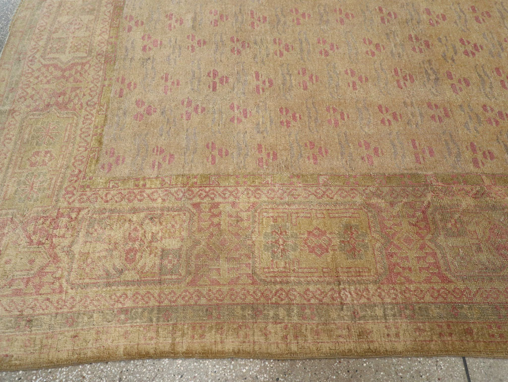 Antique Turkish Oushak Square Room Size Carpet, No.29405 - Galerie Shabab
