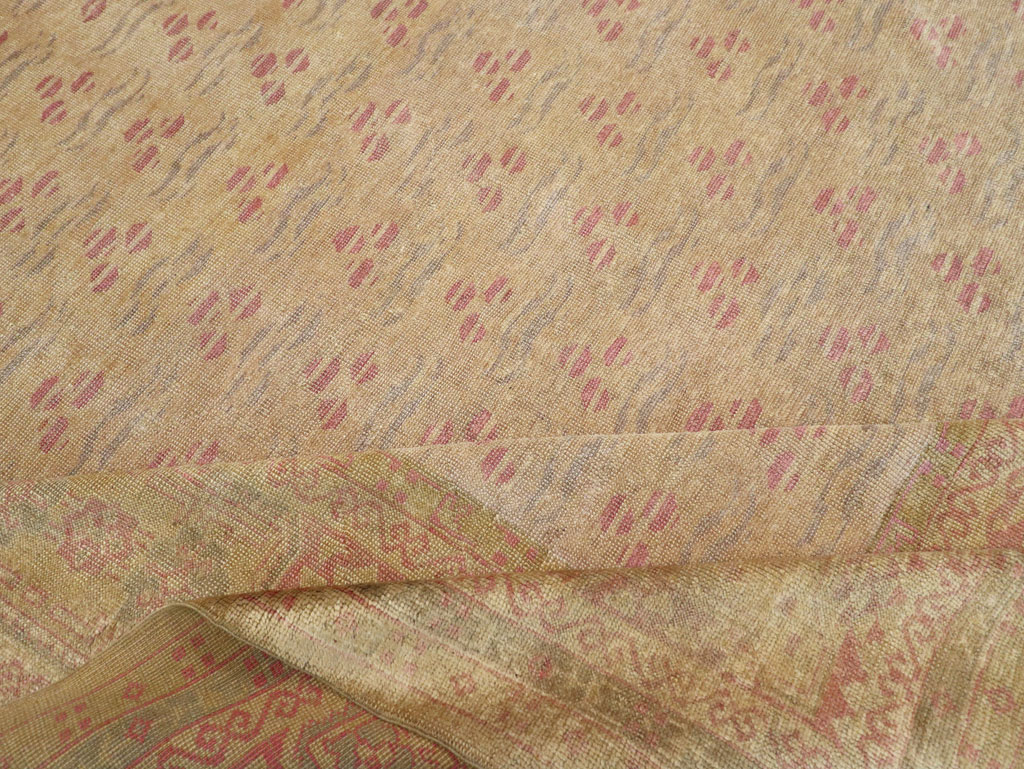 Antique Turkish Oushak Square Room Size Carpet, No.29405 - Galerie Shabab