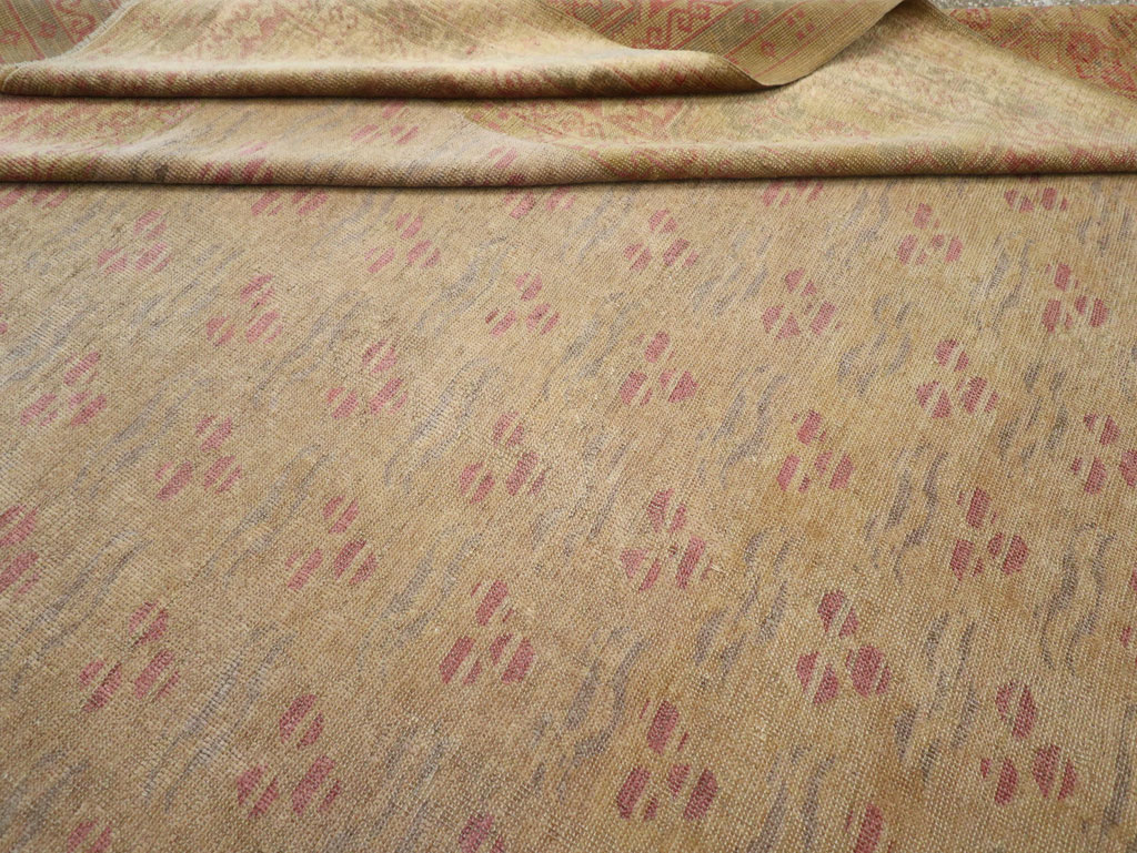 Antique Turkish Oushak Square Room Size Carpet, No.29405 - Galerie Shabab