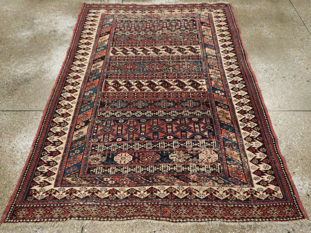 Antique Central Asian Soumak Accent Rug, No.29409 - Galerie Shabab