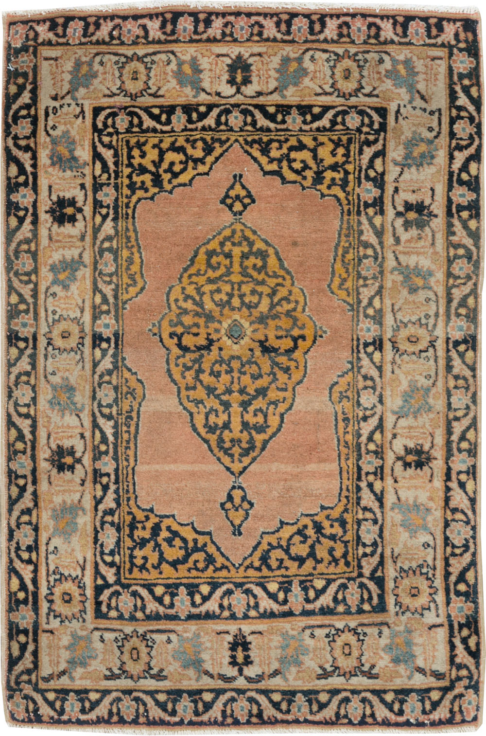 Antique Persian Tabriz Haji Jalili Throw Rug, No.29415 - Galerie Shabab