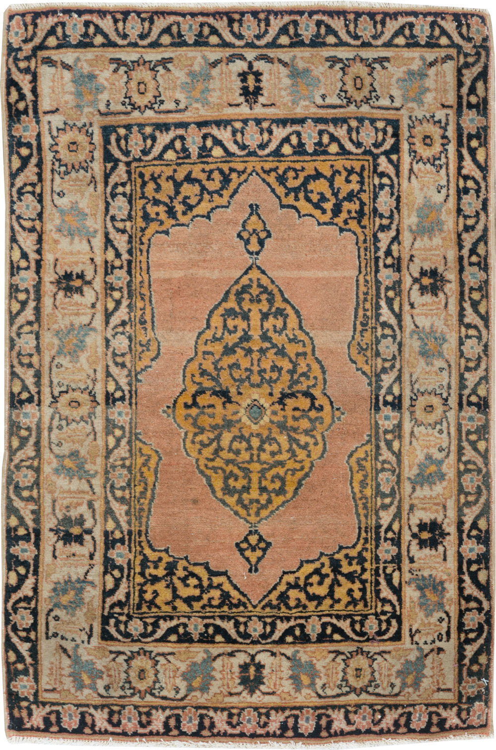 Antique Persian Tabriz Haji Jalili Throw Rug, No.29415 - Galerie Shabab