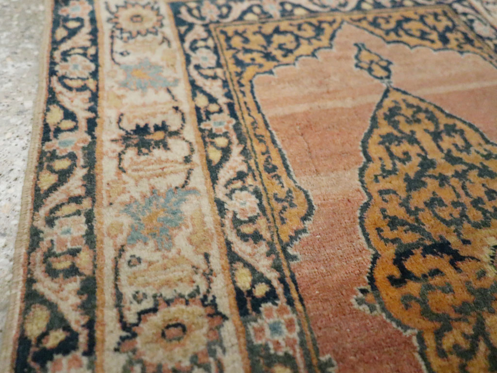 Antique Persian Tabriz Haji Jalili Throw Rug, No.29415 - Galerie Shabab