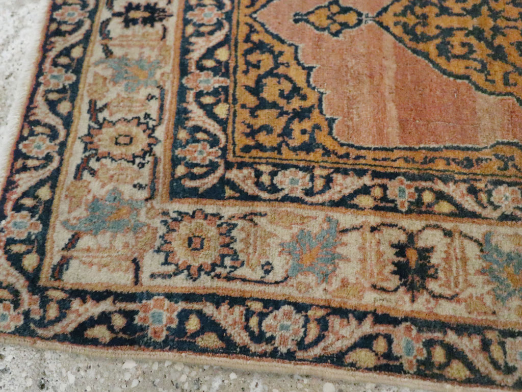 Antique Persian Tabriz Haji Jalili Throw Rug, No.29415 - Galerie Shabab