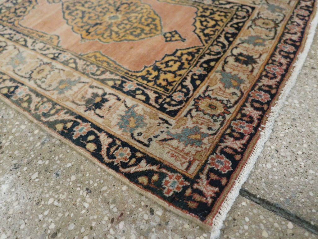 Antique Persian Tabriz Haji Jalili Throw Rug, No.29415 - Galerie Shabab
