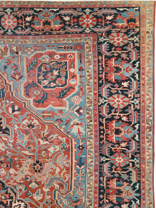 Antique Persian Heriz Carpet, No.29419 - Galerie Shabab