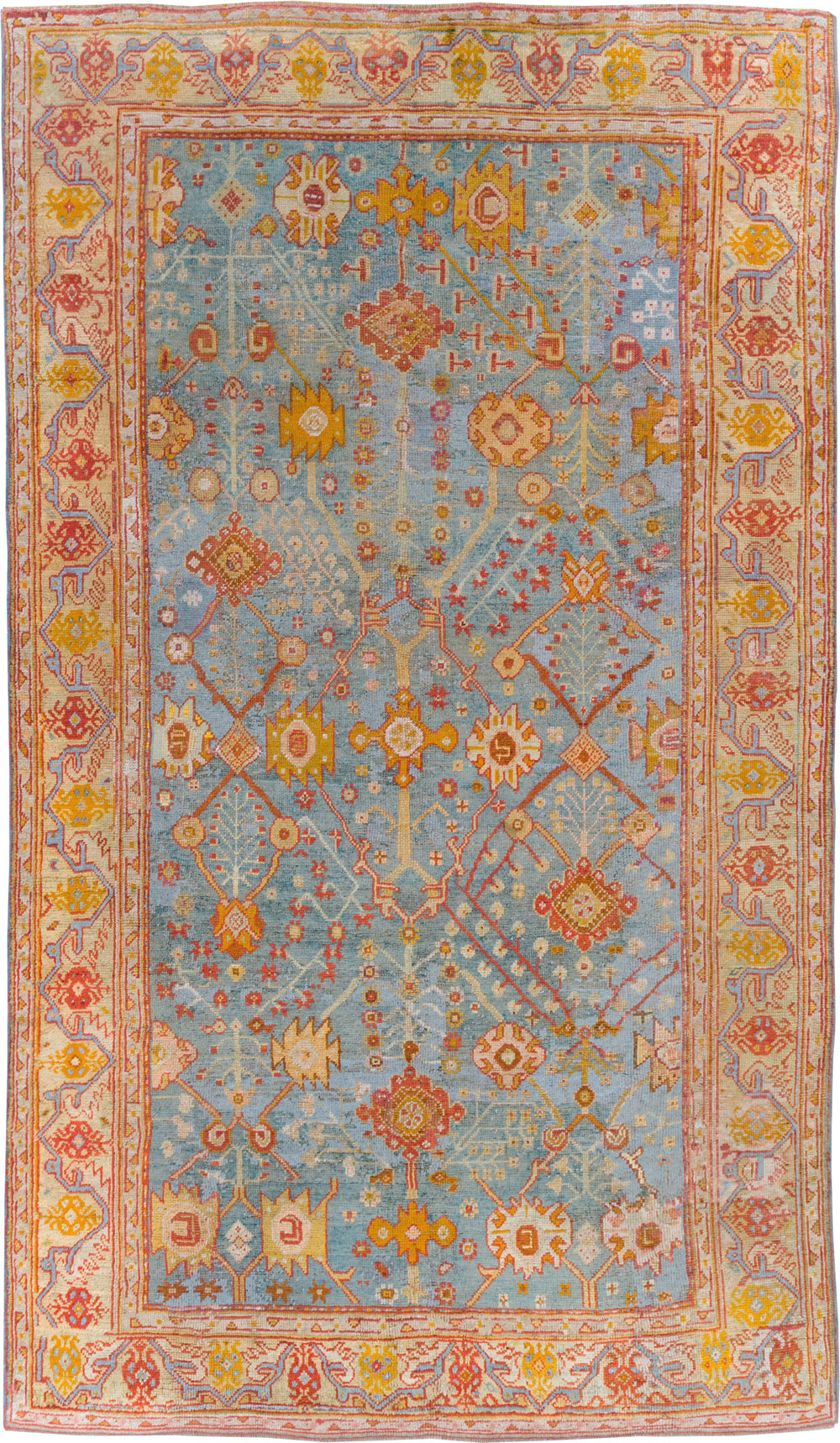 Antique Oushak Carpet, No.29422 - Galerie Shabab