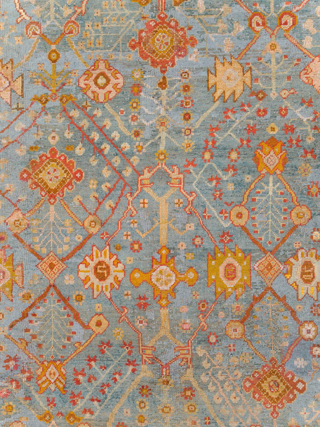 Antique Oushak Carpet, No.29422 - Galerie Shabab