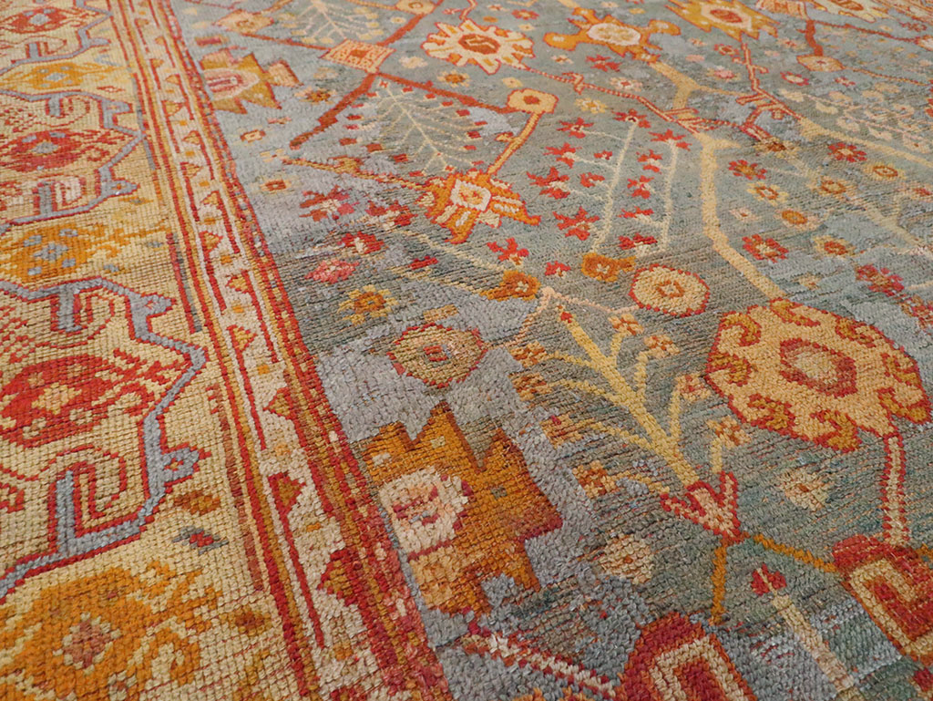 Antique Oushak Carpet, No.29422 - Galerie Shabab