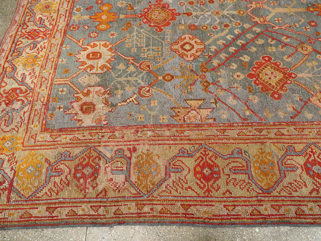 Antique Oushak Carpet, No.29422 - Galerie Shabab