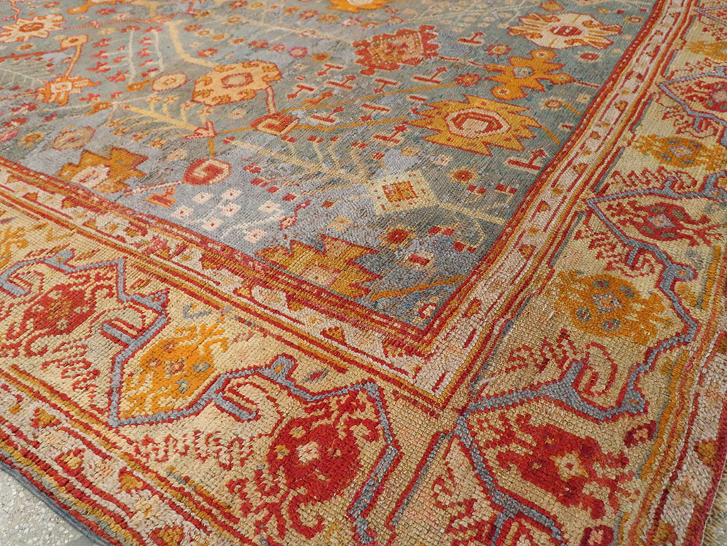Antique Oushak Carpet, No.29422 - Galerie Shabab
