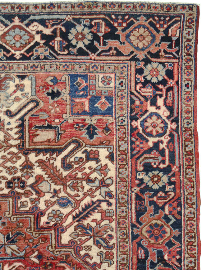 Vintage Persian Heriz Room Size Carpet, No.29431 - Galerie Shabab