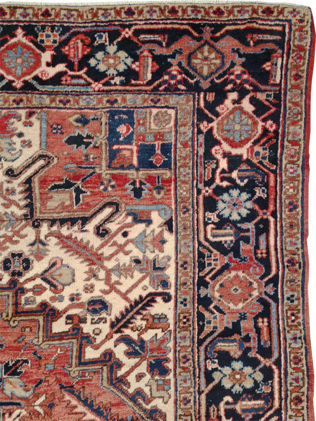 Vintage Persian Heriz Room Size Carpet, No.29431 - Galerie Shabab