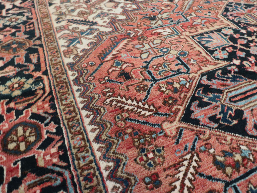 Vintage Persian Heriz Room Size Carpet, No.29431 - Galerie Shabab