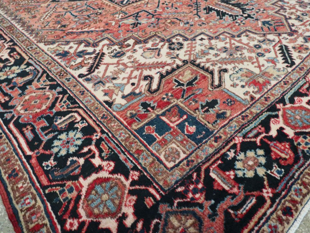 Vintage Persian Heriz Room Size Carpet, No.29431 - Galerie Shabab