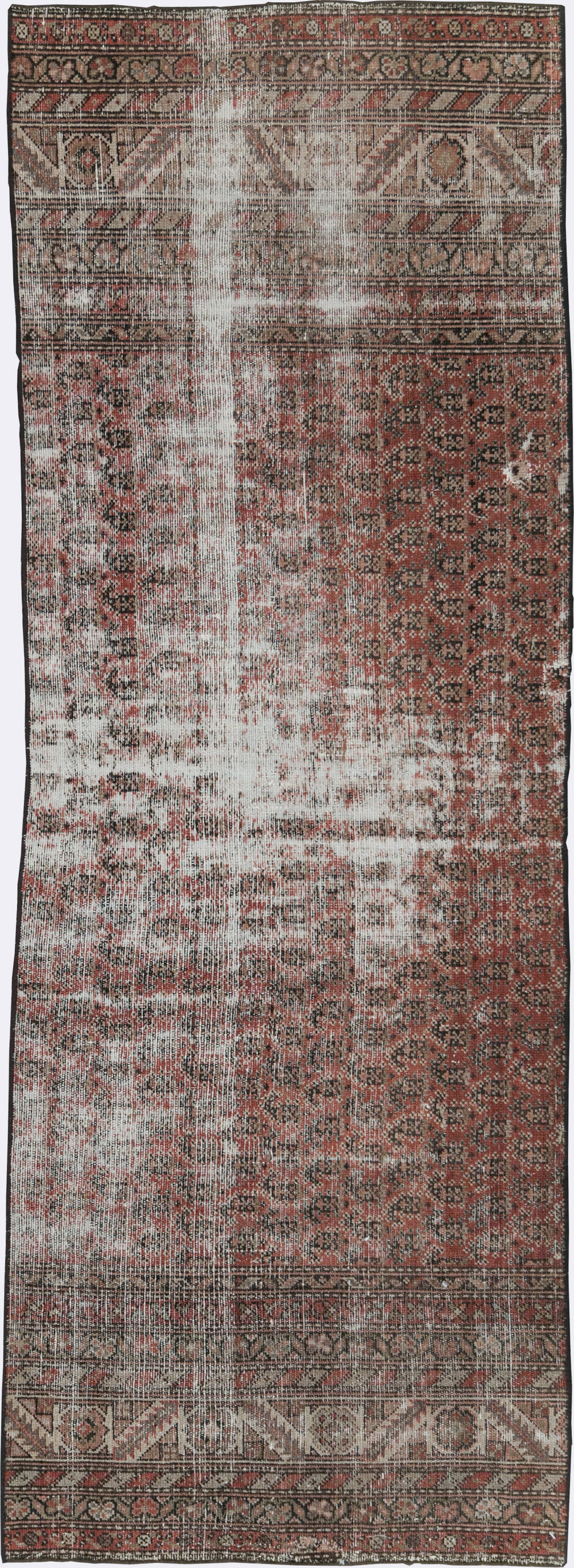 Antique Distressed Persian Malayer Rug, No.29432 - Galerie Shabab