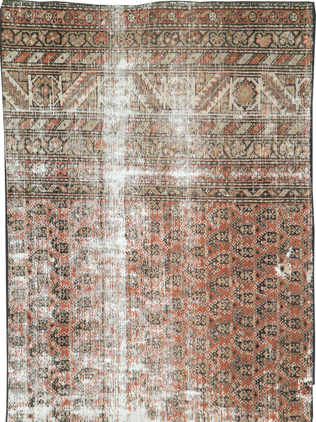 Antique Distressed Persian Malayer Rug, No.29432 - Galerie Shabab